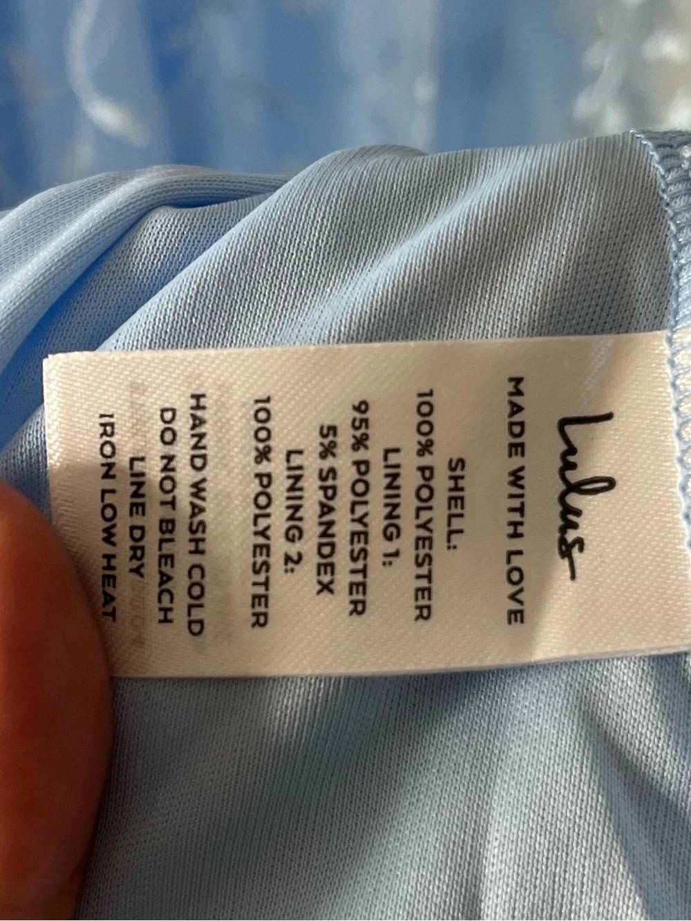 Lulu's Distinctly Sweet Blue Floral Embroidered Tie Strap Midi Dress - Picture 15 of 15